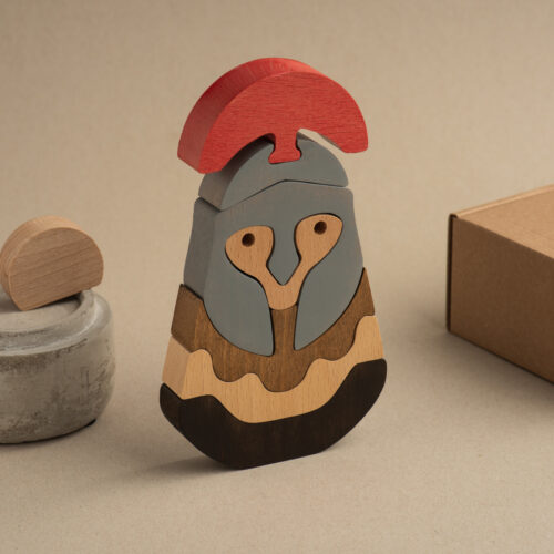 Der Spartaner Holzsteckfigur lustige DEKO 1