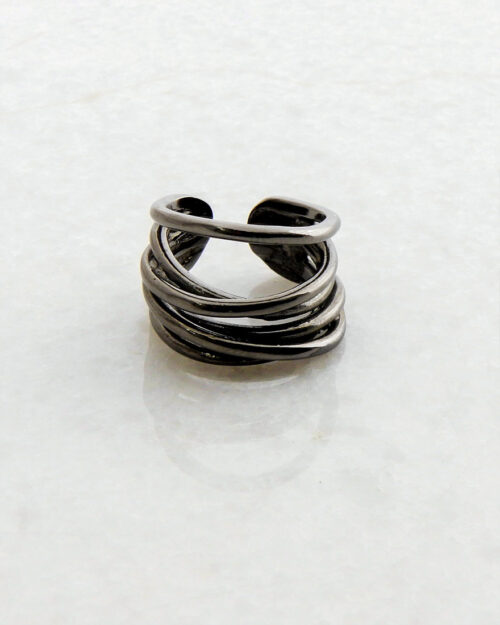 Schwarzer rhodinierter Silber Ring3