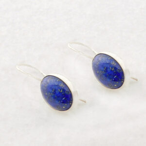 Oval-Cabochon-Lapis Ohrstecker